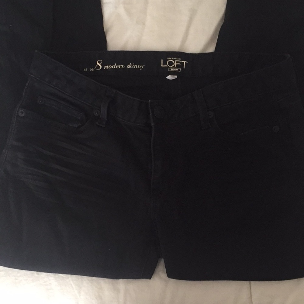 LOFT Modern Skinny Black Denim